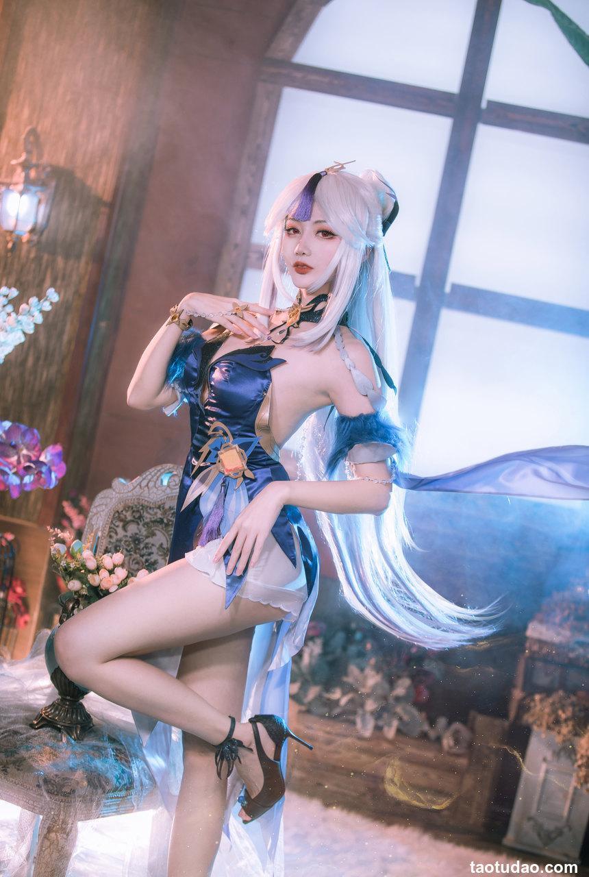 如月灰 - NO.26 原神 凝光 纱中幽兰 [11P-141MB]