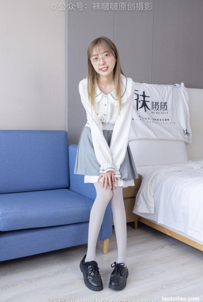 [BoBoSocks袜啵啵]NO.213 稚予-黑皮鞋、厚灰丝[140P+1V／5.53GB]