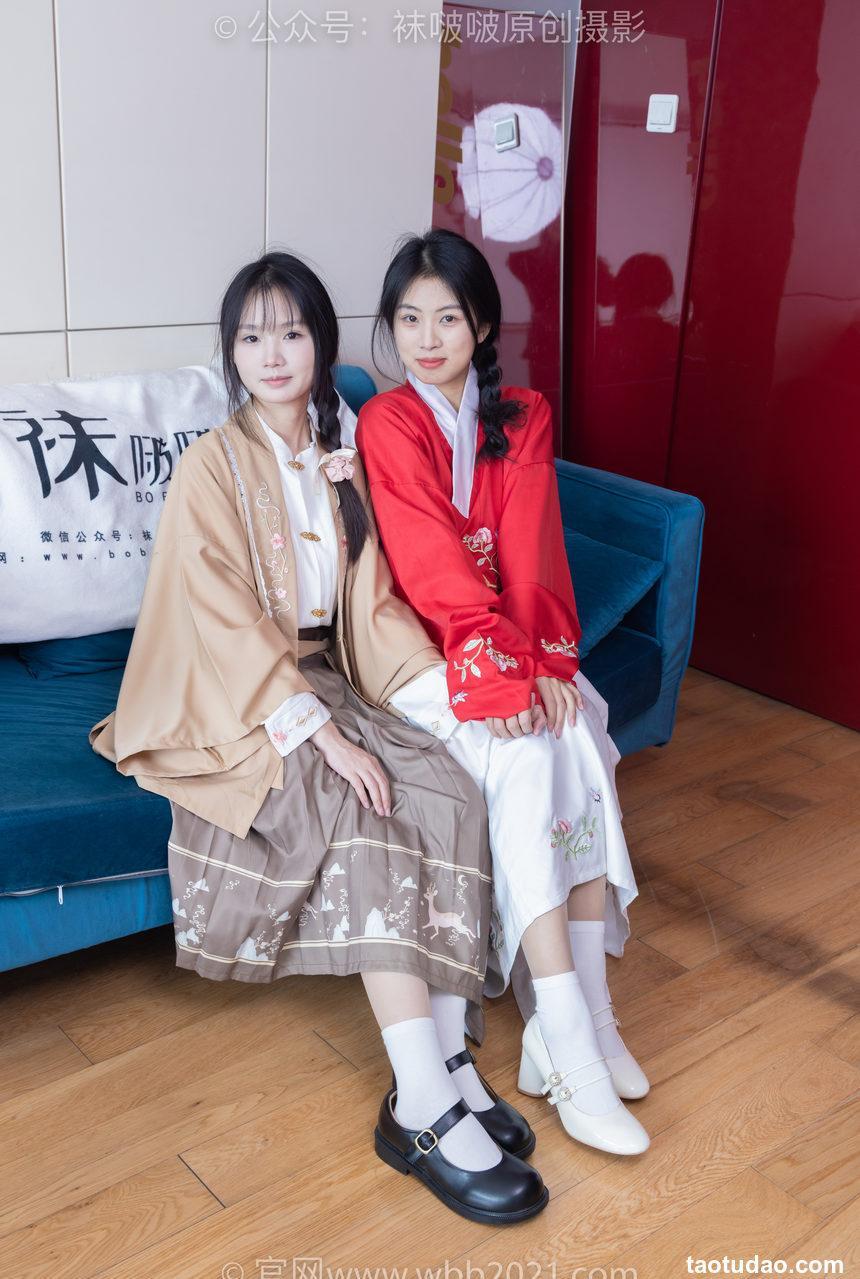 [BoBoSocks袜啵啵]NO.400 奶油甜甜圈-两双高跟鞋、白棉袜、肉丝[158P+1V／6.63GB]