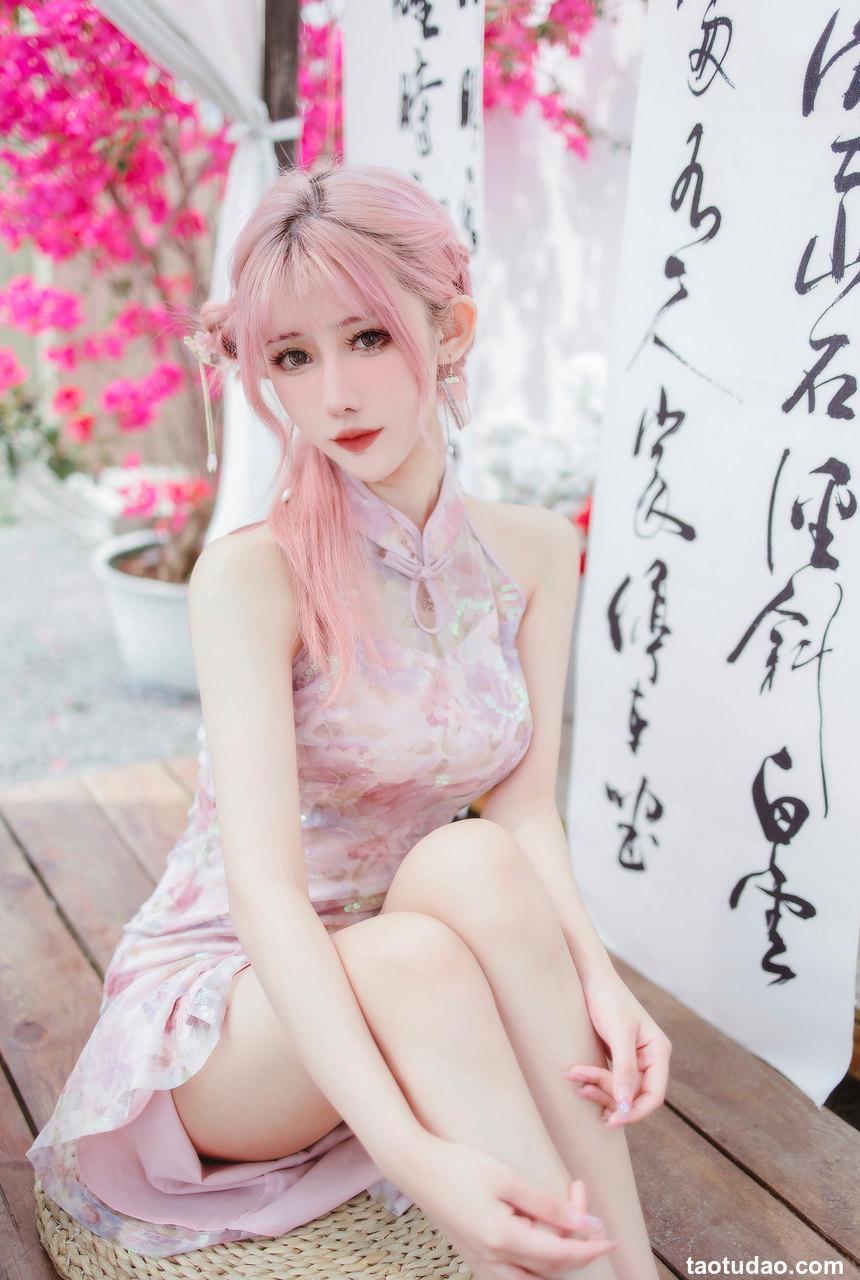 仙女月 - 粉色旗袍 [20P-170MB]