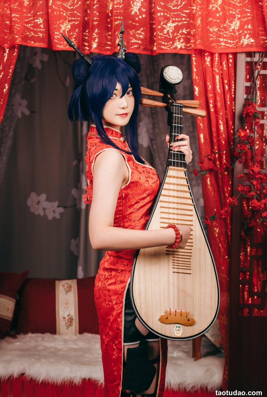 许枳 - NO.02 陈的红色旗袍 [26P-283MB]