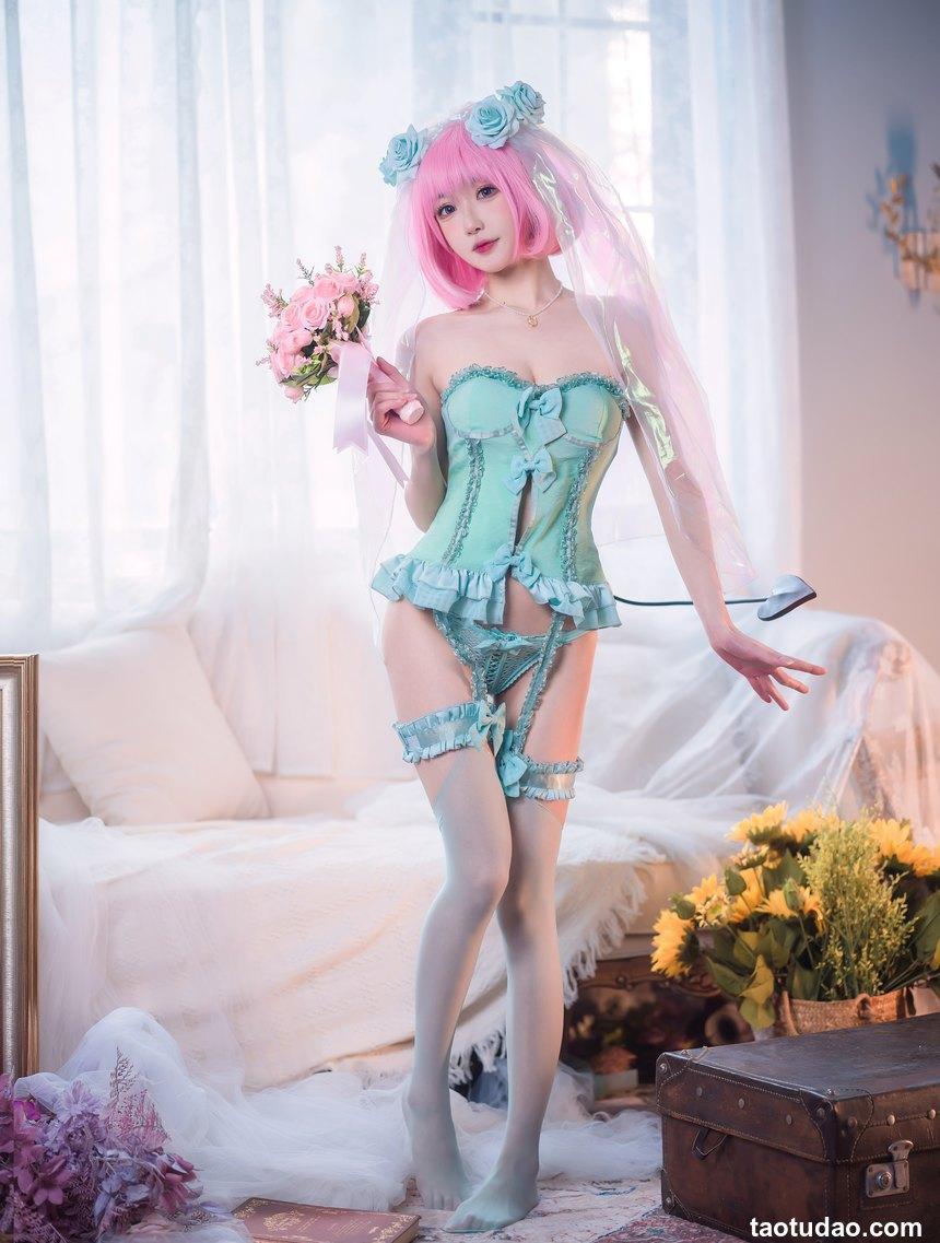 阿包也是兔娘 No.082-王女梦梦 婚纱内衣 [33P-573MB]