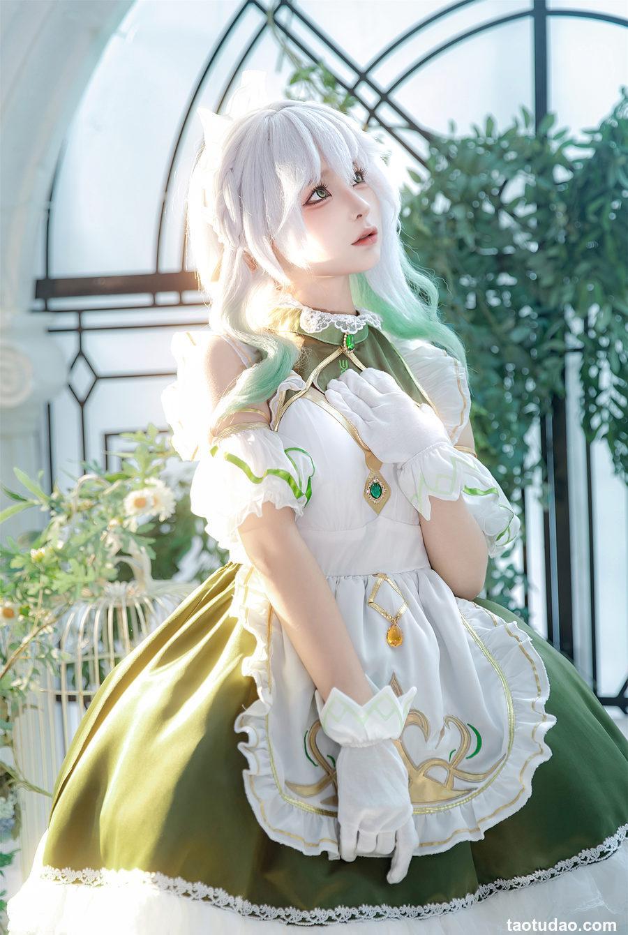 蠢沫沫 - 草神女仆纳西妲 [15P-551MB]