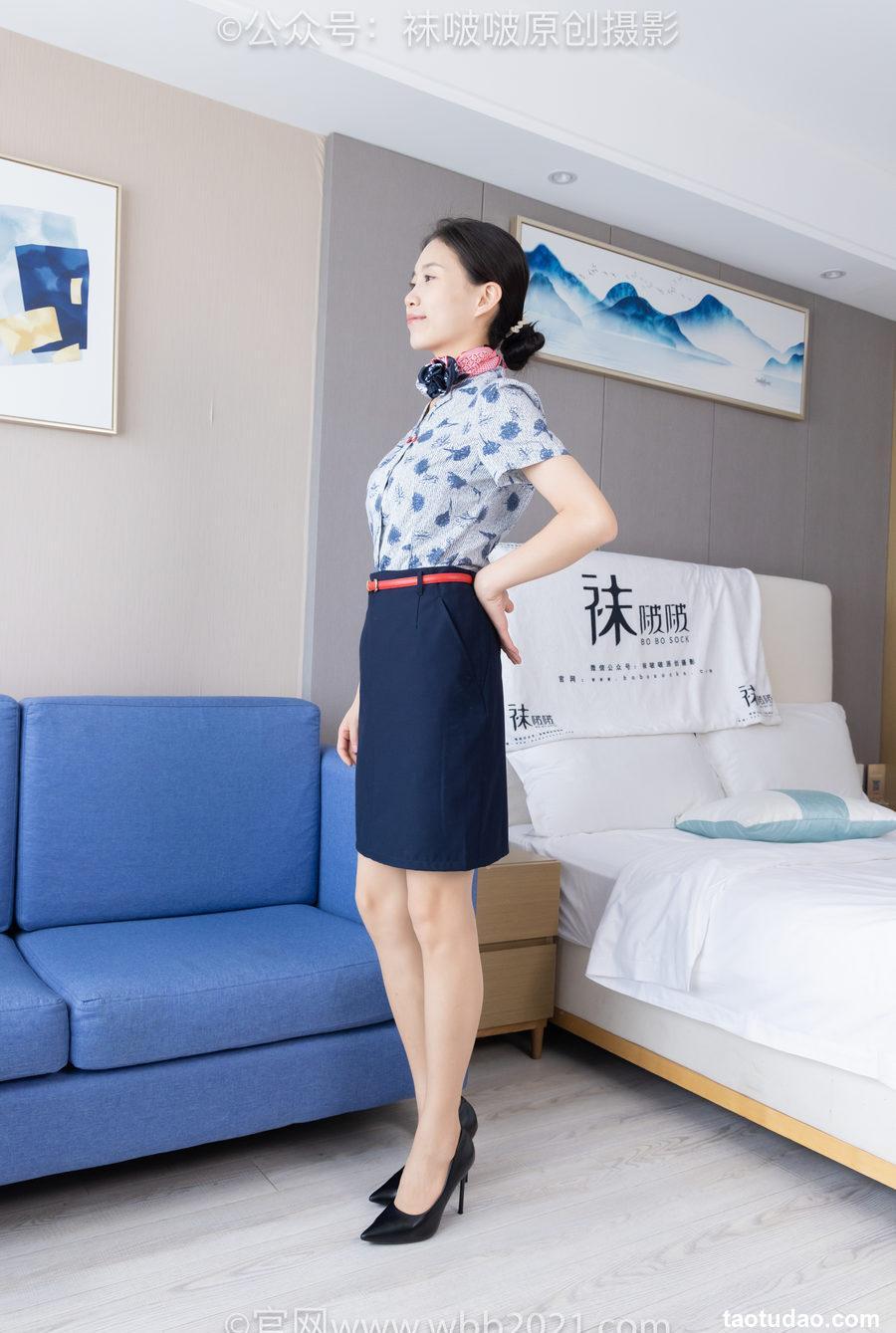 [BoBoSocks袜啵啵]NO.334 芝士-东航制服、两双高跟鞋、薄肉丝、薄灰丝[141P+1V／7.56GB]