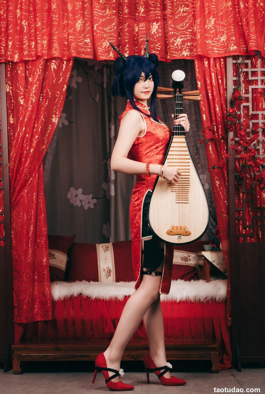 许枳 - NO.02 陈的红色旗袍 [26P-283MB]