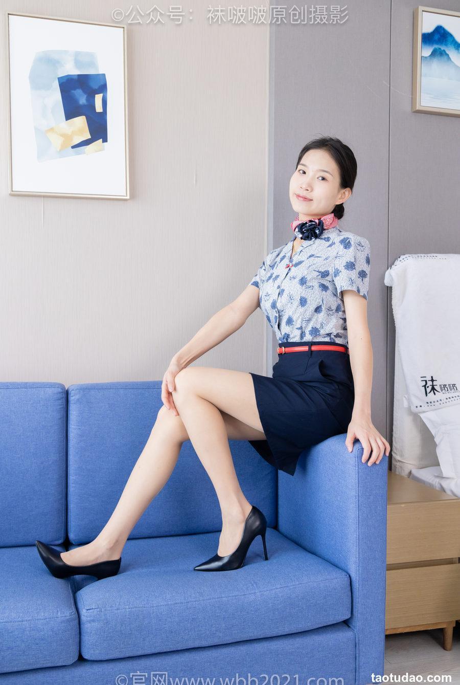 [BoBoSocks袜啵啵]NO.334 芝士-东航制服、两双高跟鞋、薄肉丝、薄灰丝[141P+1V／7.56GB]