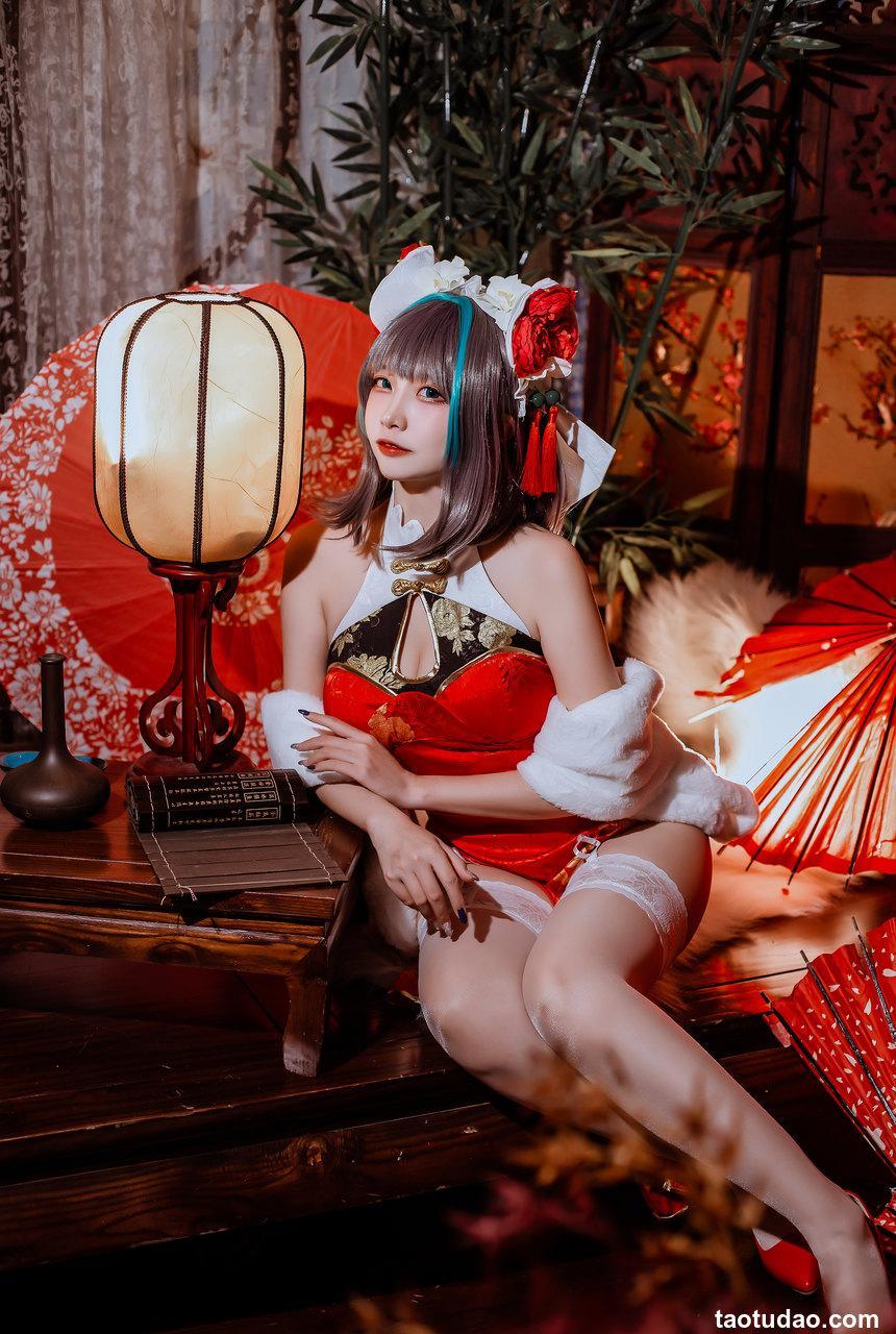 二佐Nisa - NO.151 碧蓝柴郡旗袍 [32P-591MB]