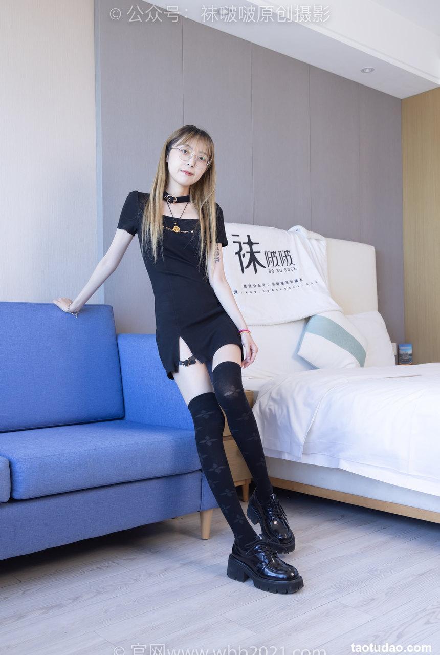 [BoBoSocks袜啵啵]NO.270 稚予-高跟鞋、皮鞋、厚黑丝、黑色大腿棉袜[150P+1V／5.54GB]