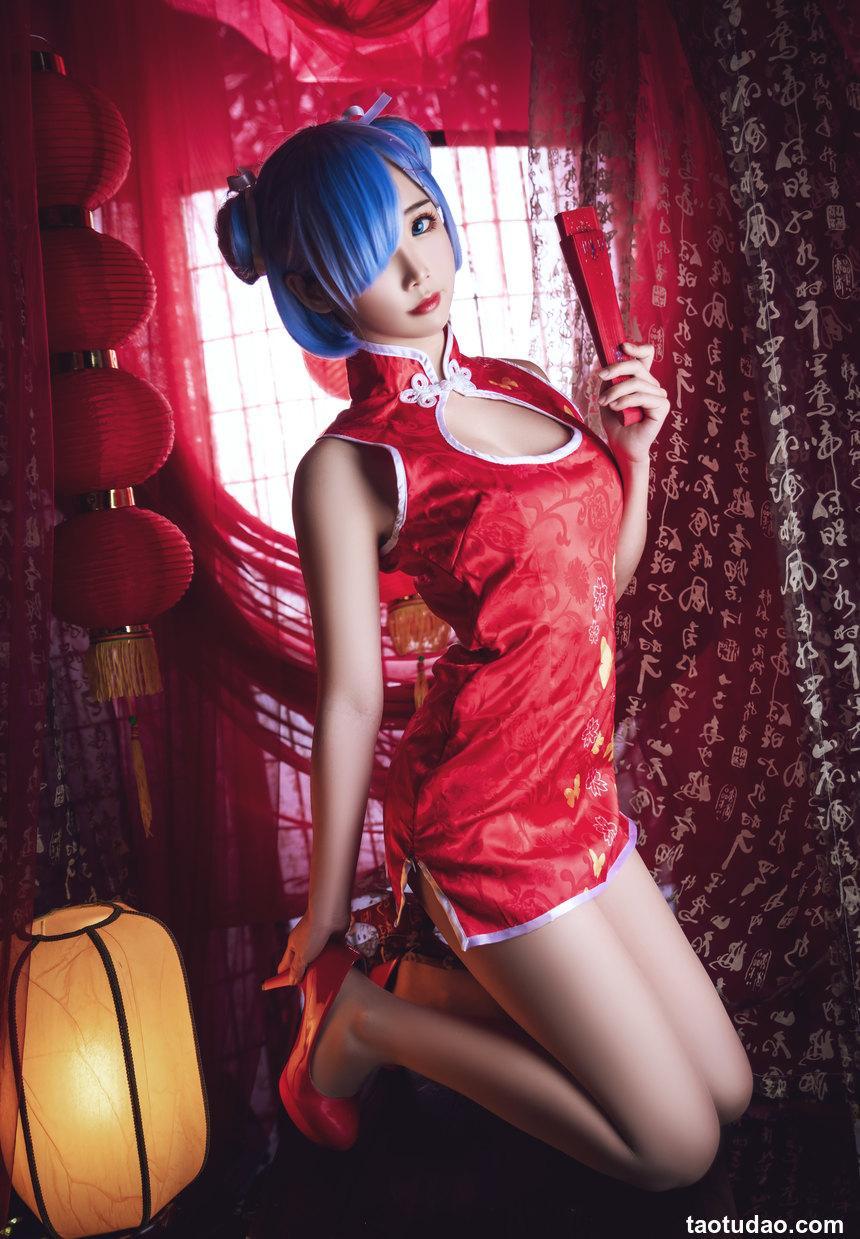 面饼仙儿 No.052 雷姆旗袍 [23P-379MB]