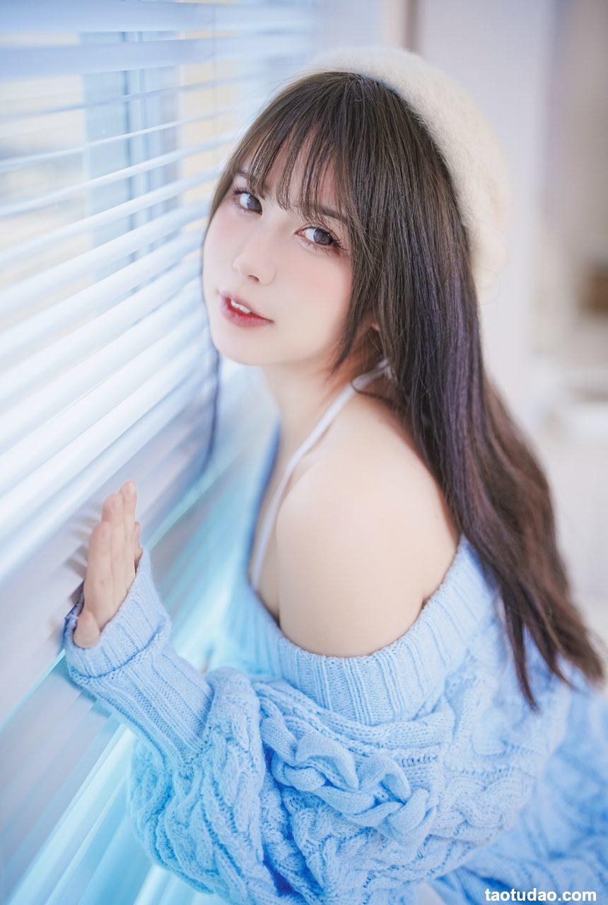 Tina很妖孽呀 – 蓝色秋冬毛衣 [27P-168MB]