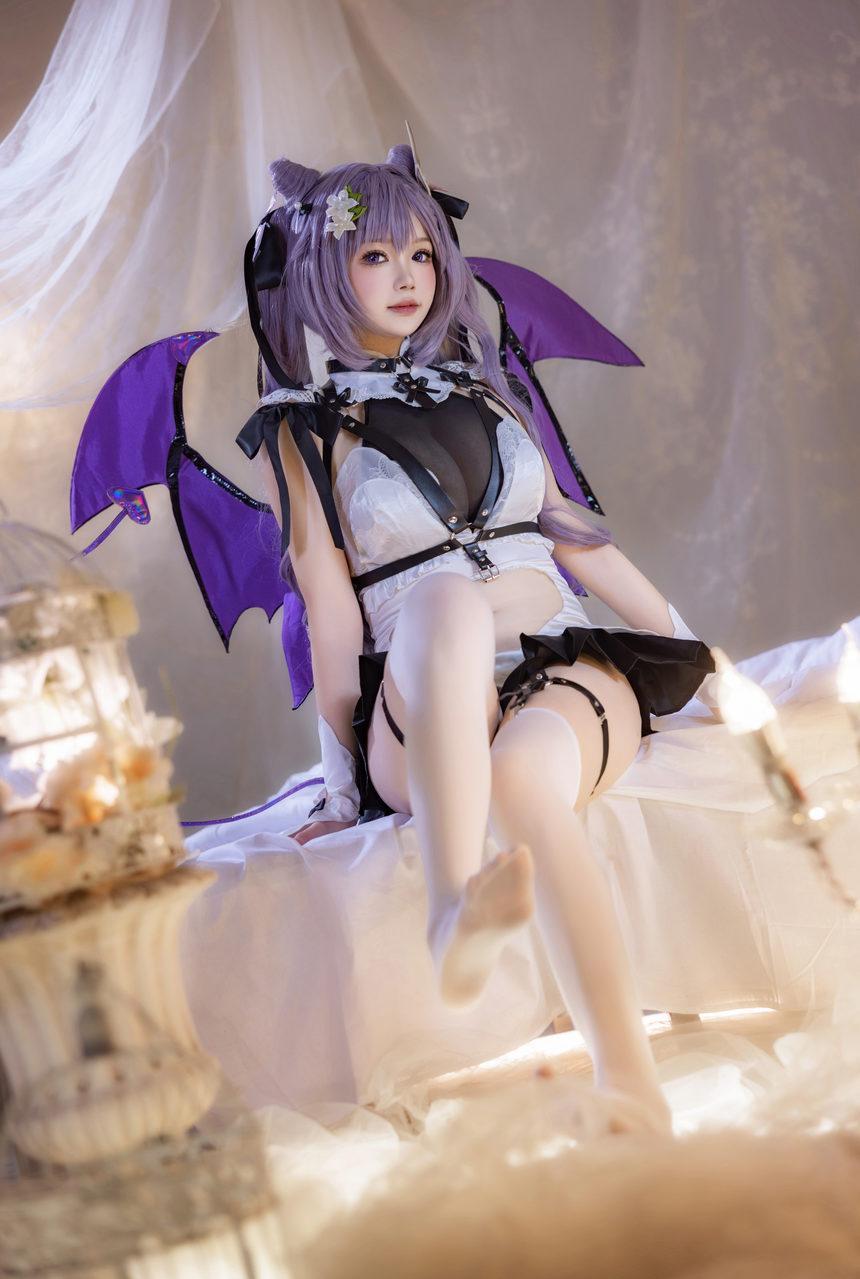 雪晴Astra -刻晴 恶魔拘束睡衣 [20P+4V-349MB]