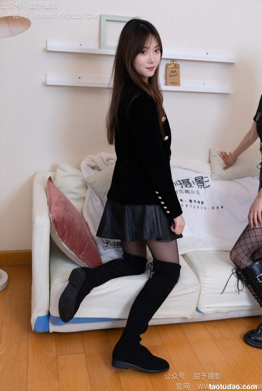 甜予摄影 NO.071 璇璇澜澜-长靴、黑丝、渔网袜、裸足、互相撕破丝袜剧情[172P+2V／11.0GB]