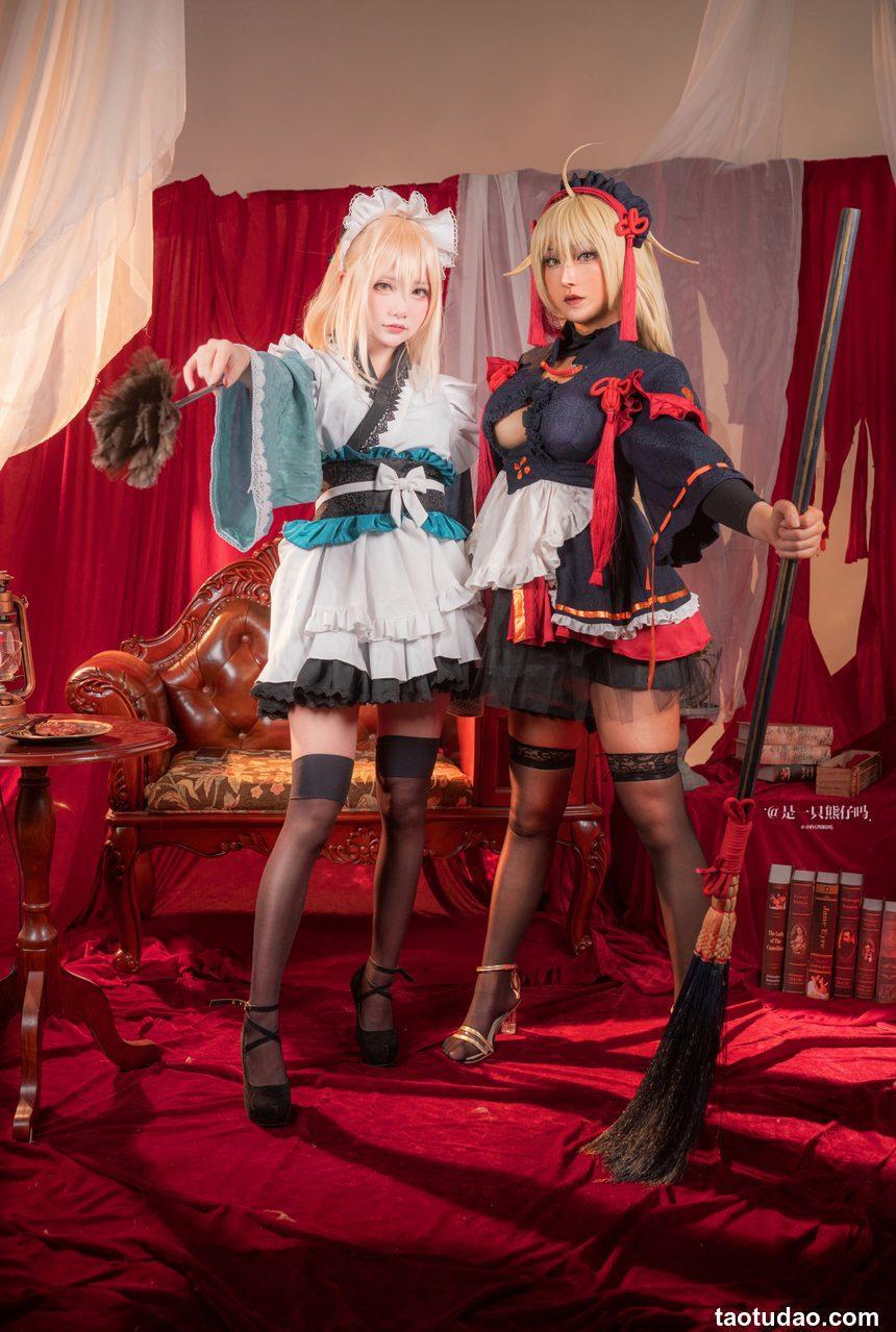 是一只熊仔吗 – FGO 冲田总司 魔神冲田 双人捆绑 (&小容仔咕咕咕w)[54P-346.7M]