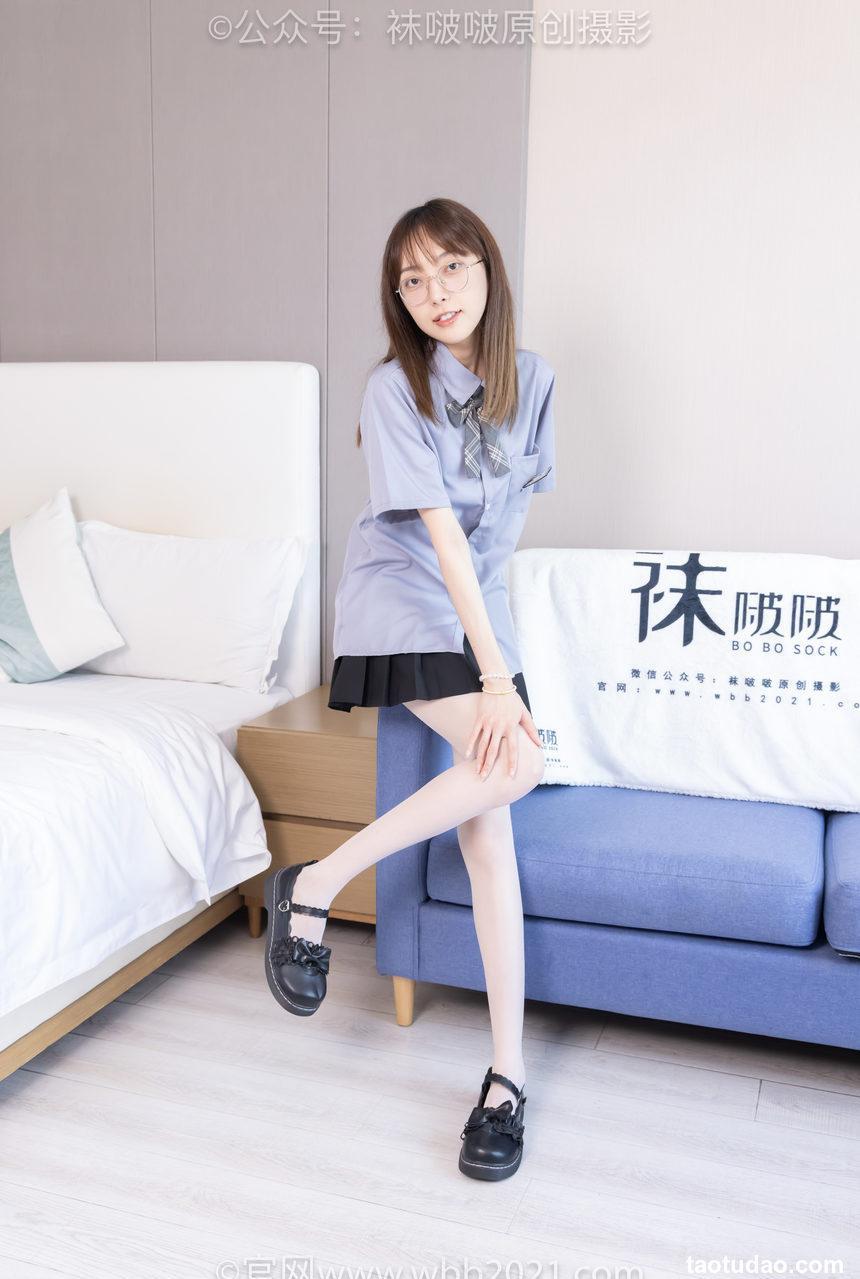 [BoBoSocks袜啵啵]NO.460 稚予-JK制服、皮鞋、帆布鞋、薄白丝[163P+1V／7.15GB]