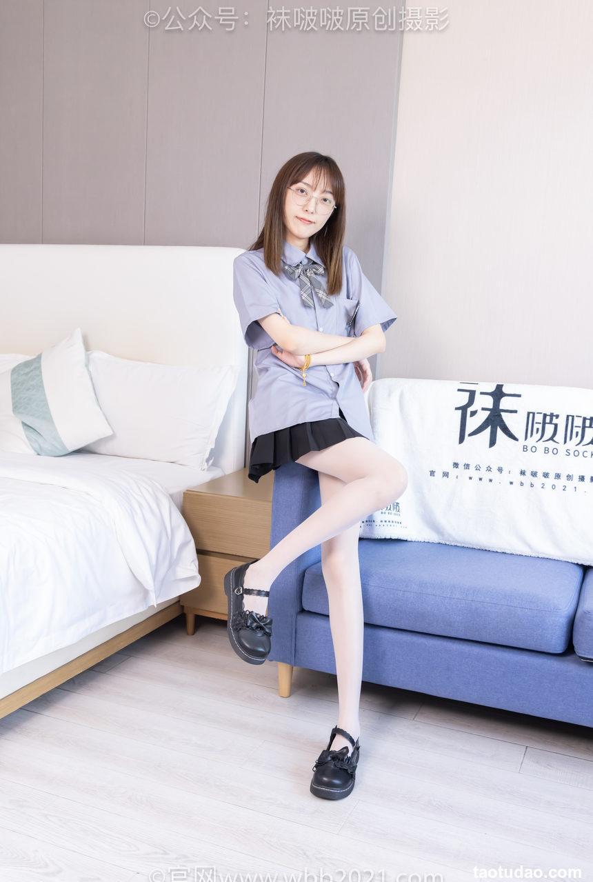 [BoBoSocks袜啵啵]NO.460 稚予-JK制服、皮鞋、帆布鞋、薄白丝[163P+1V／7.15GB]