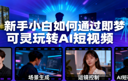 新手小白如何通过即梦可灵玩转AI短视频教程 新手小白如何通过即梦可灵玩转AI短视频教程