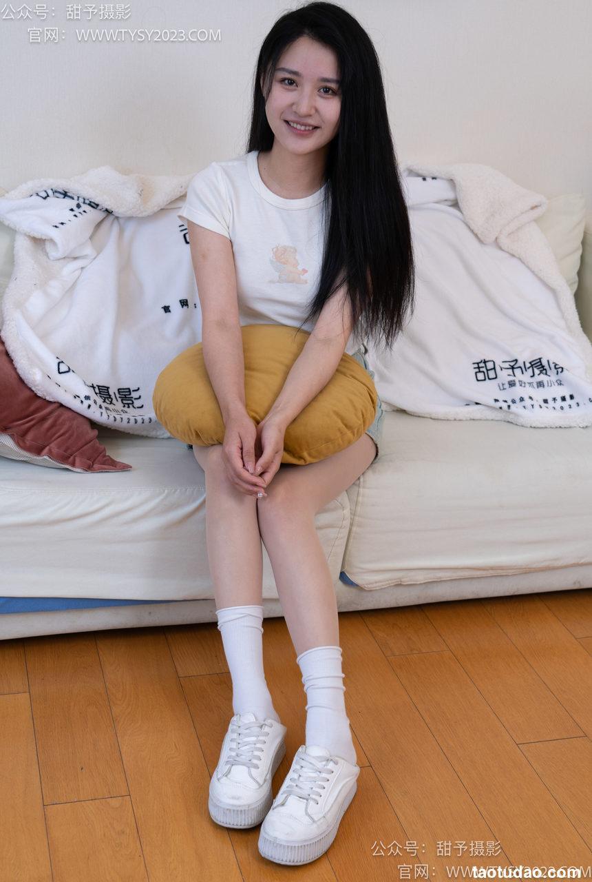 甜予摄影 NO.096 澜澜-板鞋、白棉袜、肉丝（脚尖加固款）[130P+2V／9.83GB]