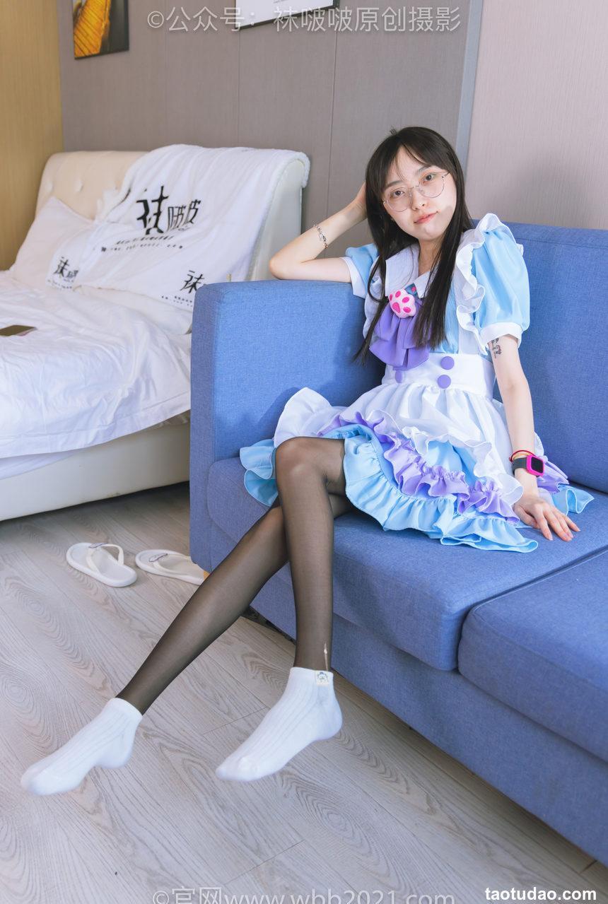 [BoBoSocks袜啵啵]NO.437 稚予-女仆装、人字拖、薄黑丝、白棉袜、裸足[140P+1V／7.23GB]