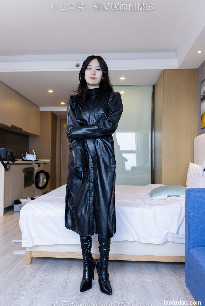 [BoBoSocks袜啵啵]NO.474 小甜豆-高跟长靴、黑丝、皮衣连体衣裤里丝[140P+1V／6.36GB]