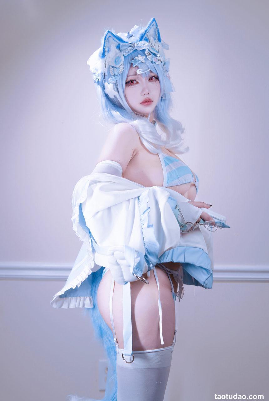 狐洛洛子-水色猫猫头[40P-701MB]