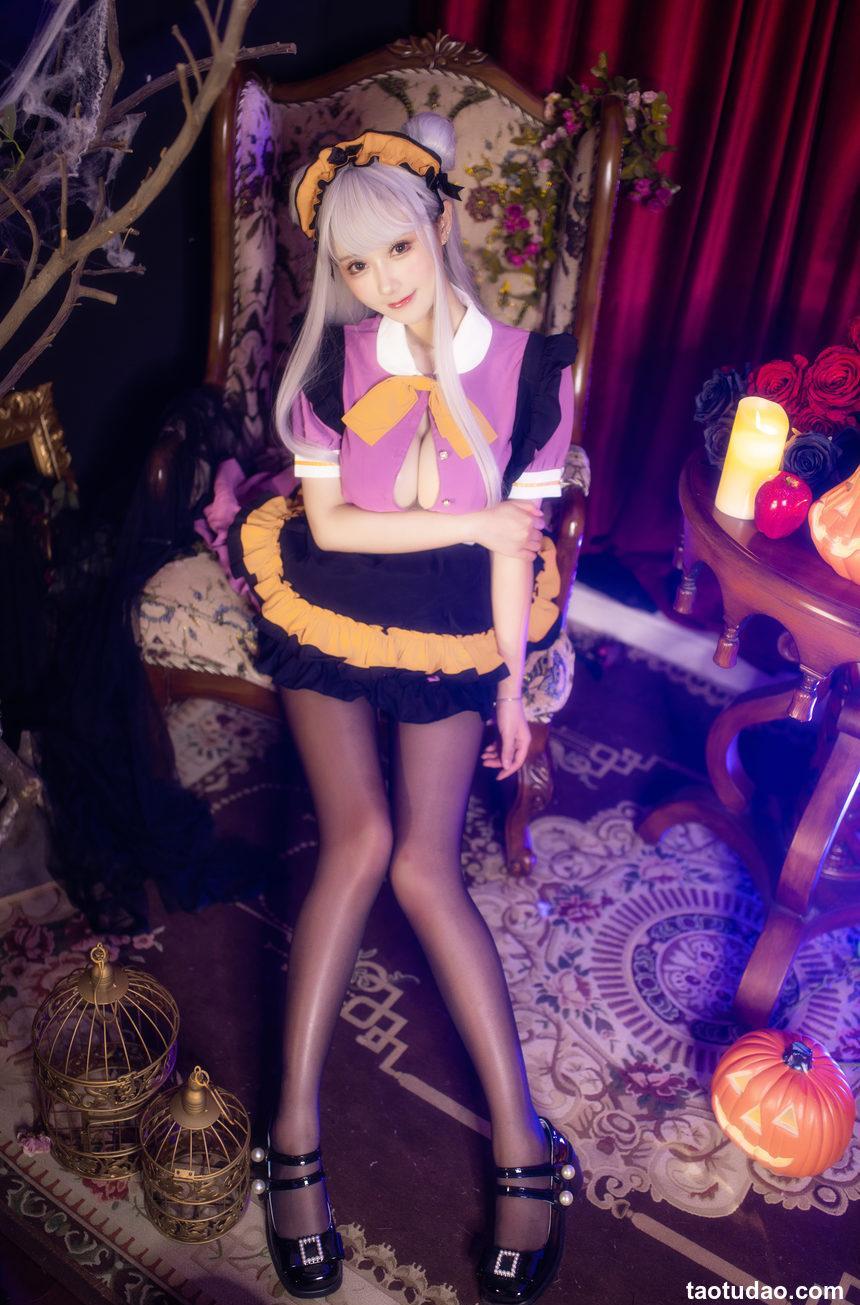 羽生三未-万圣黑丝女仆[37P-1.54G]