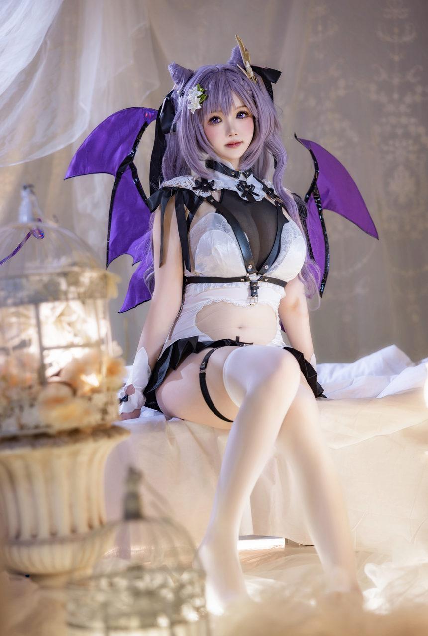 雪晴Astra -刻晴 恶魔拘束睡衣 [20P+4V-349MB]