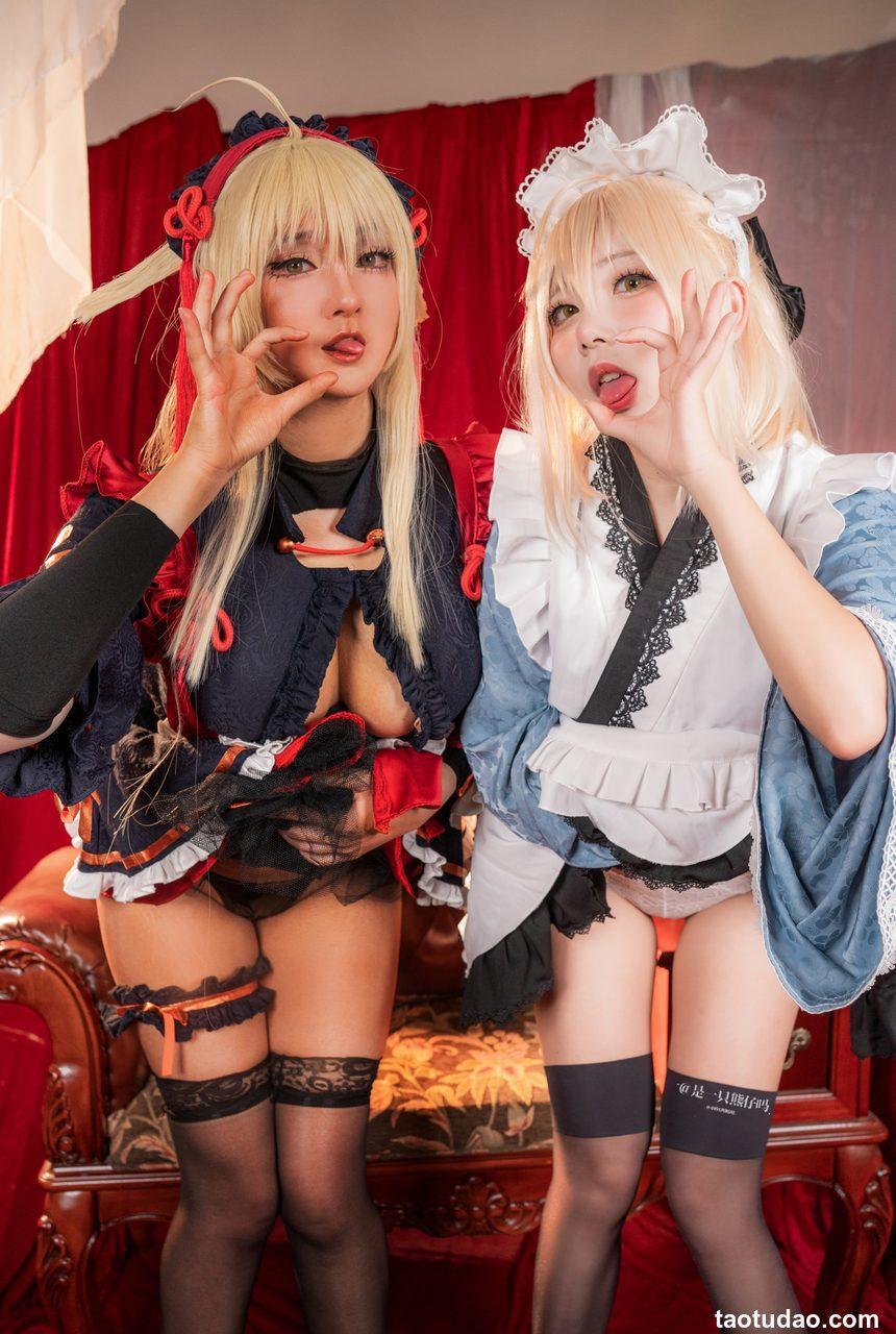 是一只熊仔吗 – FGO 冲田总司 魔神冲田 双人捆绑 (&小容仔咕咕咕w)[54P-346.7M]