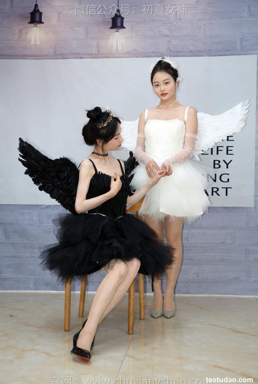 初夏女神 NO.207 柒柒、双双 黑白天鹅[90P+1V／4.28GB]