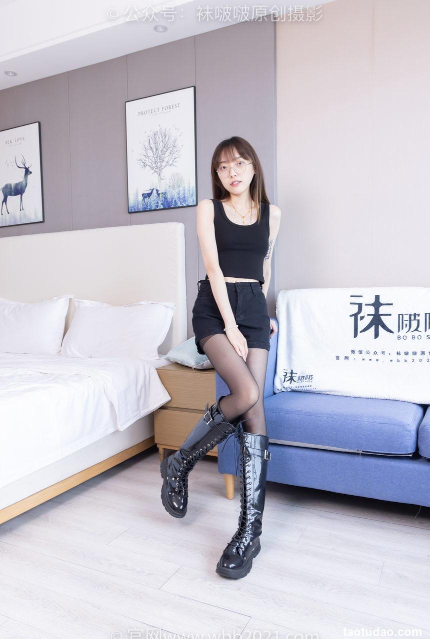 [BoBoSocks袜啵啵]NO.447 小甜豆 平底鞋、厚黑丝、踩方便面、圣女果、橘子、巧克力蛋糕剧情[140P+1V／7.23GB]