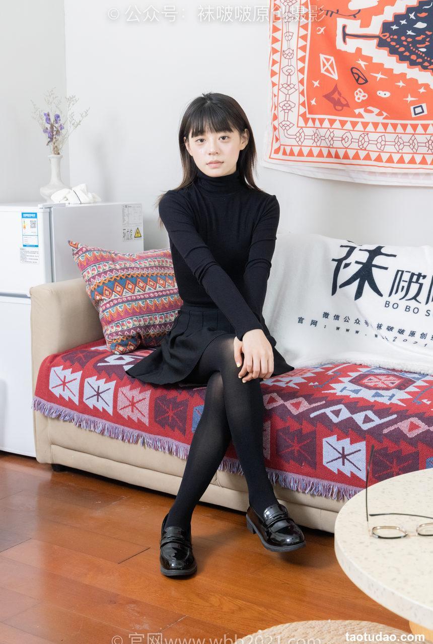 [BoBoSocks袜啵啵]NO.466 糯米-皮鞋、厚黑丝[140P+1V／7.09GB]