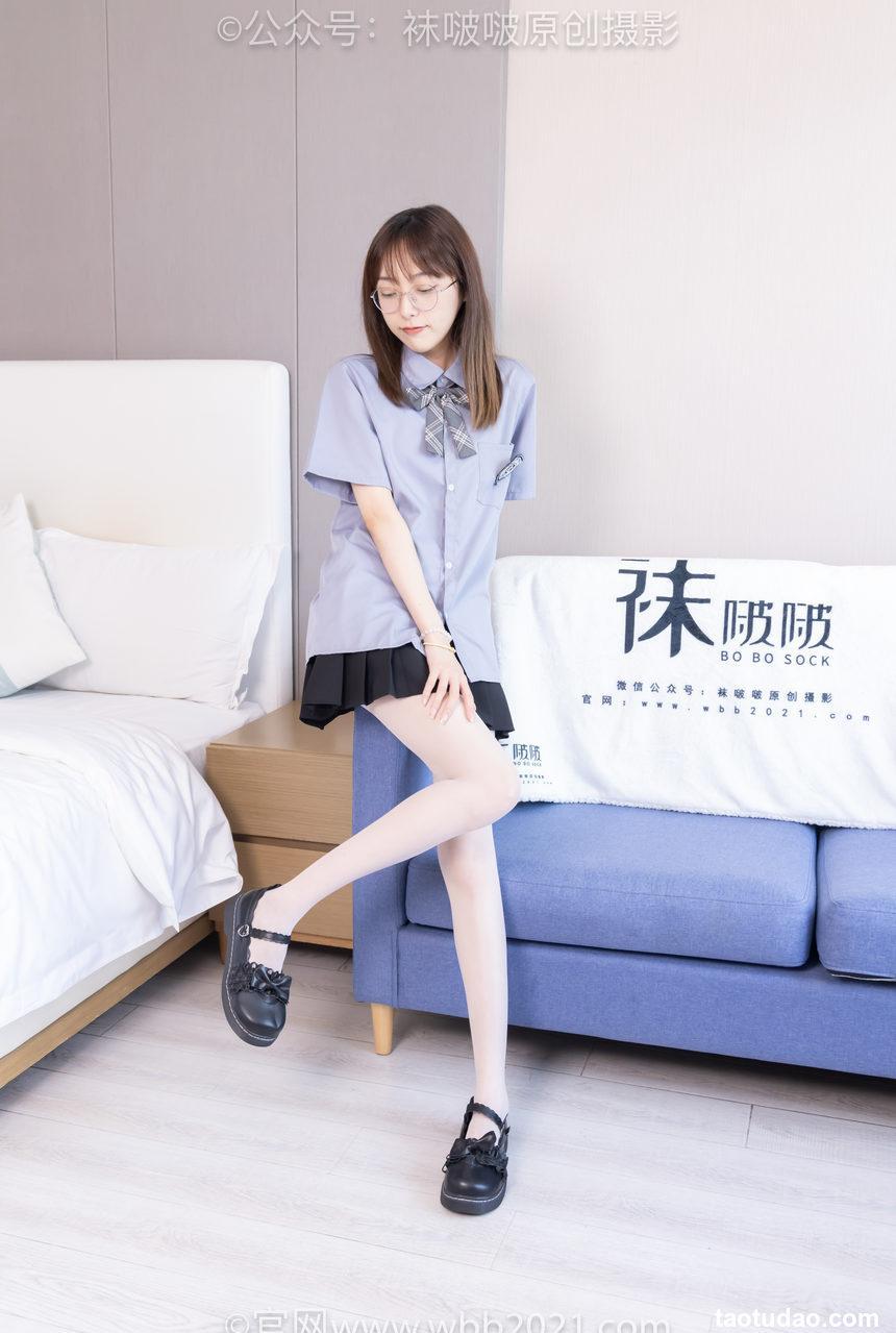 [BoBoSocks袜啵啵]NO.460 稚予-JK制服、皮鞋、帆布鞋、薄白丝[163P+1V／7.15GB]