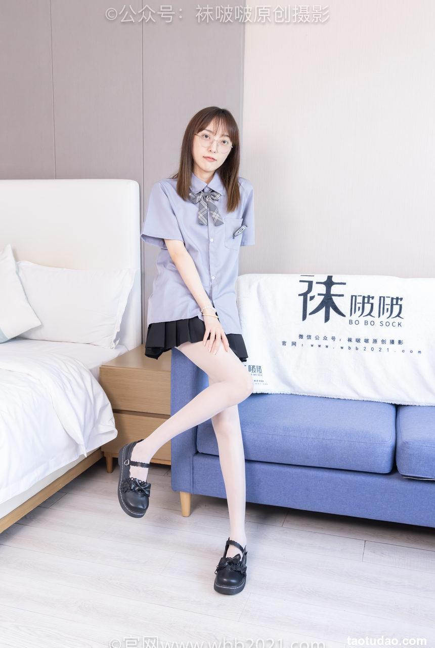 [BoBoSocks袜啵啵]NO.460 稚予-JK制服、皮鞋、帆布鞋、薄白丝[163P+1V／7.15GB]