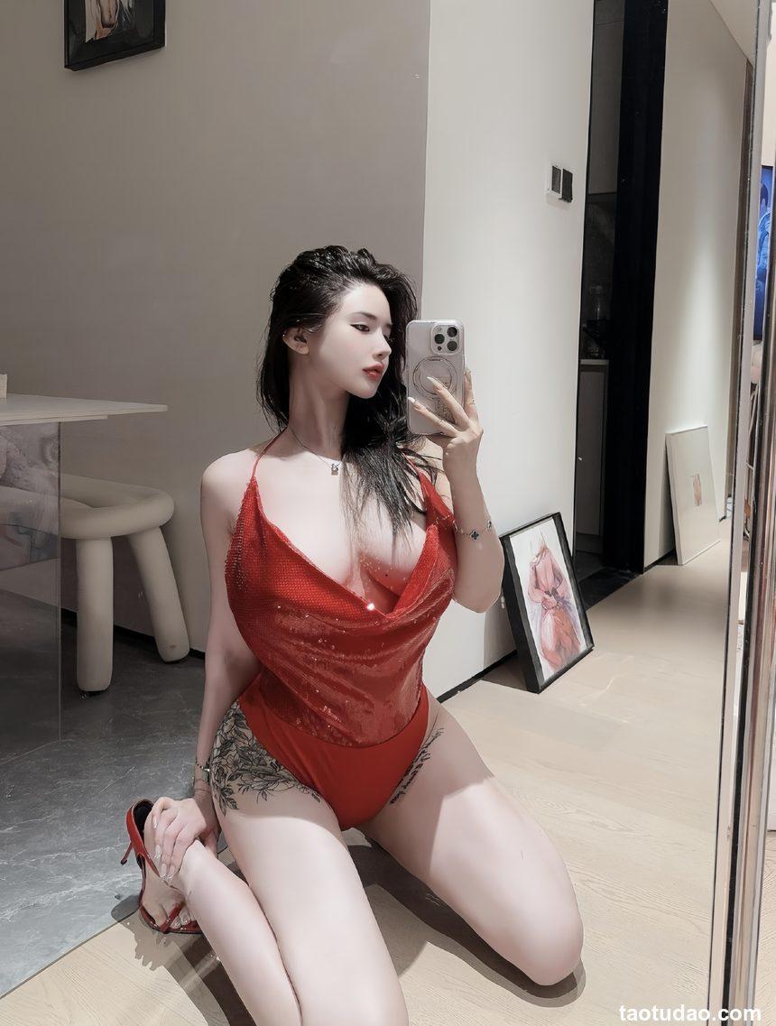 阿色 - 红色低胸[8P+1V-47MB]