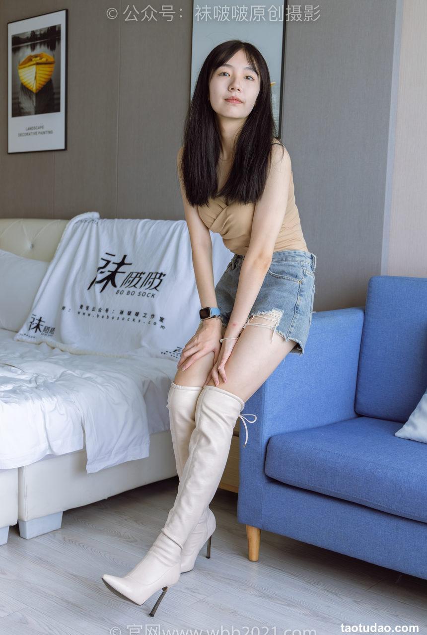 [BoBoSocks袜啵啵]NO.441 小甜豆-高跟长靴、白棉袜、裸足[179P+1V／6.57GB]