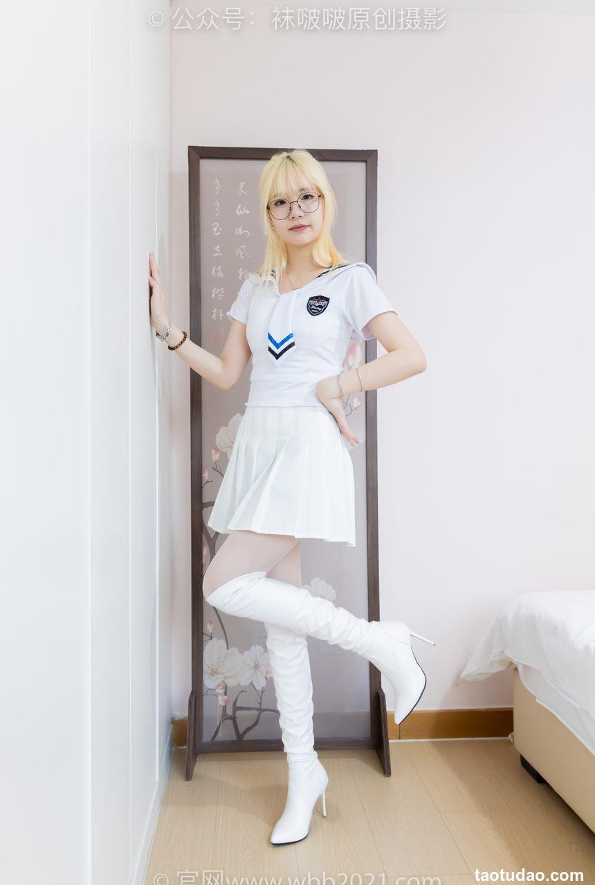 [BoBoSocks袜啵啵]NO.495 小甜豆 高跟长靴、白棉袜、薄白丝[150P+1V／5.92GB]