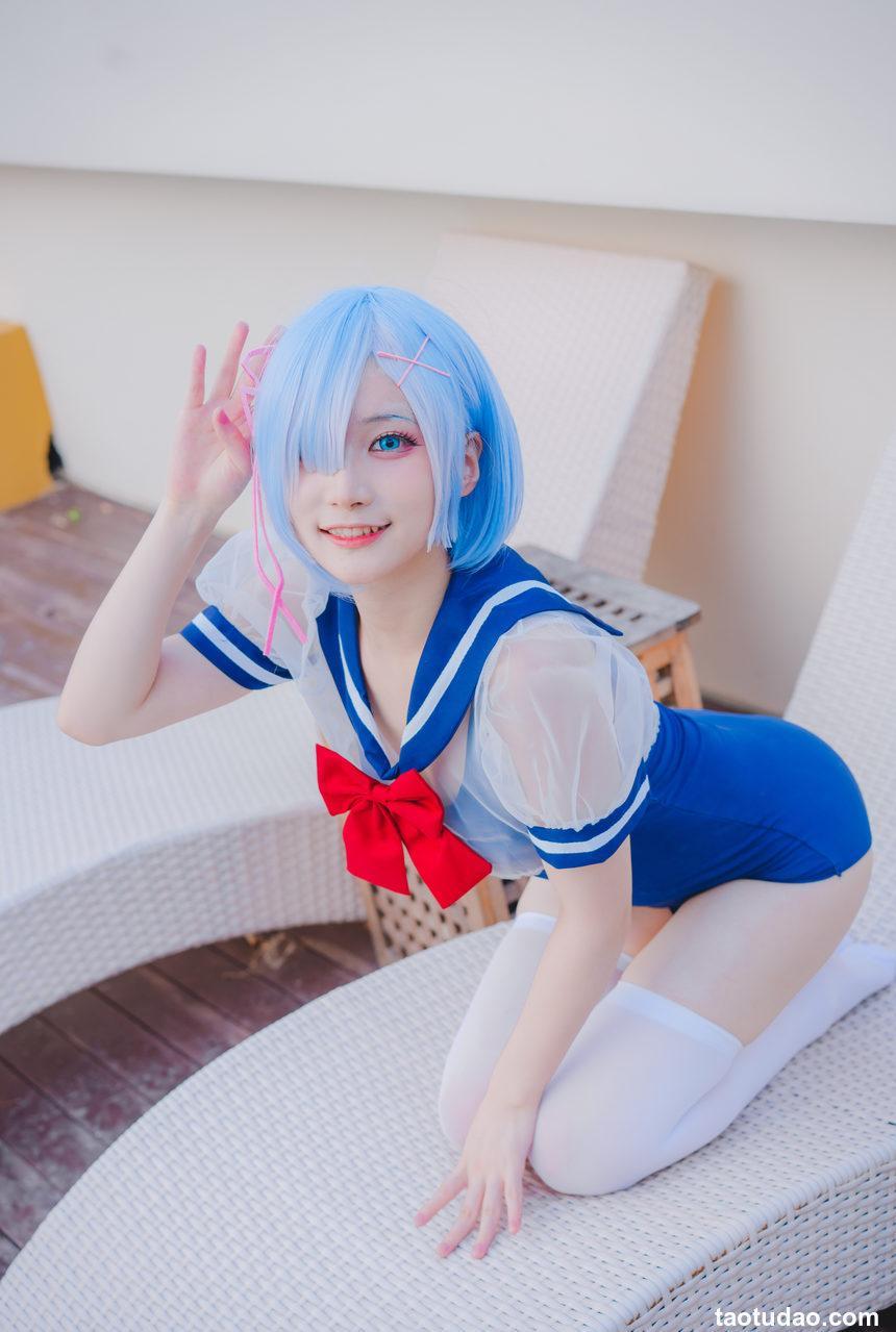 幼愛Youmeko – 蕾姆泳装[18P-49.5M]