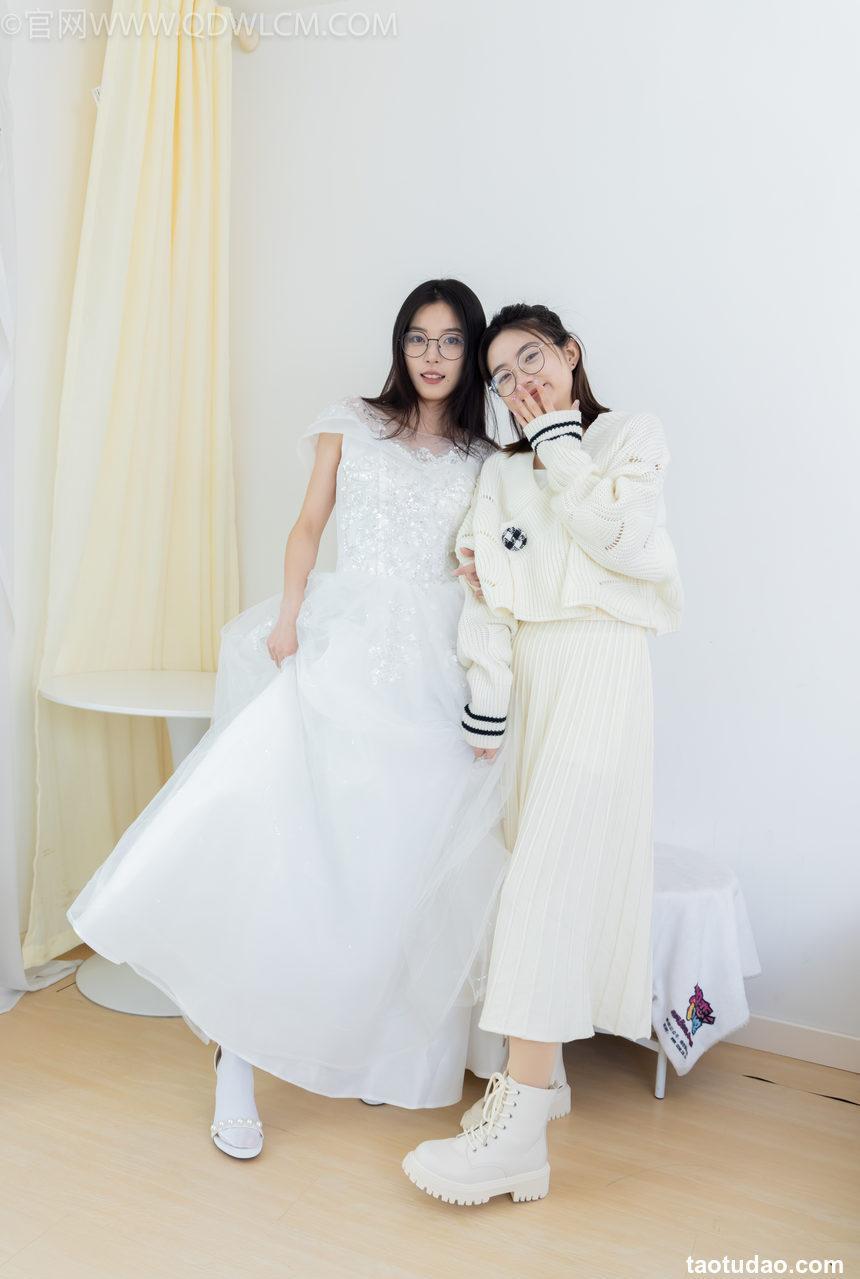 物恋传媒 NO.2308 茯苓&欢欢-高跟鞋、马丁靴、厚白丝、厚肉丝、瑜伽动作、挠脚剧情、婚纱[154P-2V-5.69G]