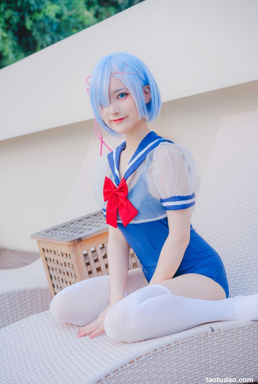 幼愛Youmeko – 蕾姆泳装[18P-49.5M]