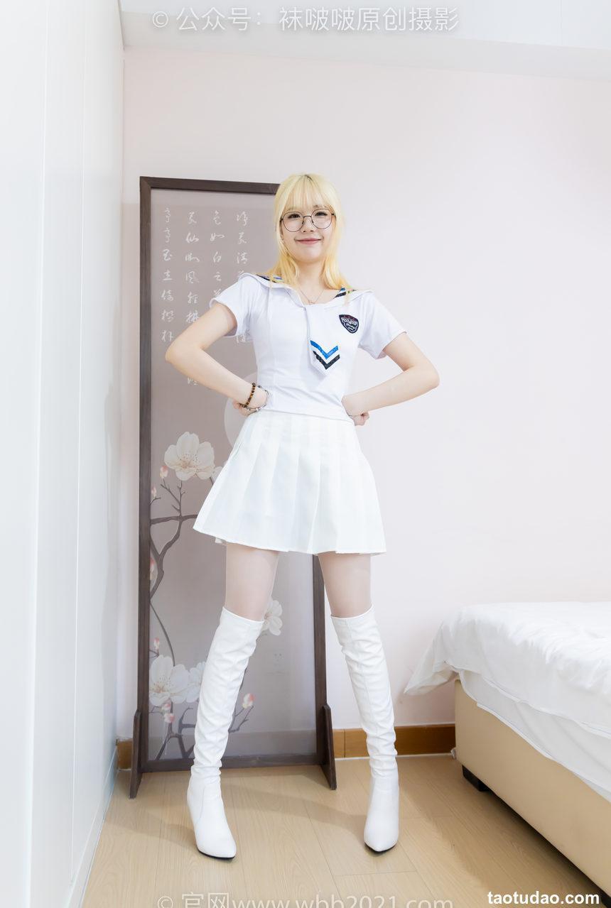 [BoBoSocks袜啵啵]NO.495 小甜豆 高跟长靴、白棉袜、薄白丝[150P+1V／5.92GB]