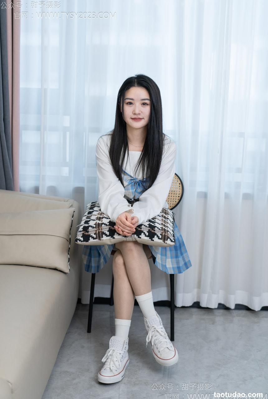 甜予摄影 NO.154 澜澜-帆布鞋、白棉袜、薄灰丝、跺脚抖腿剧情[129P+2V／10.3GB]