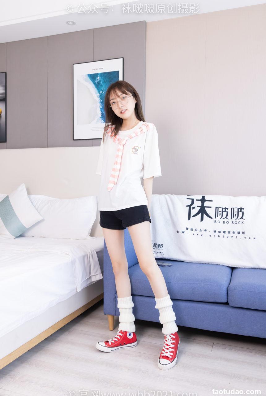 [BoBoSocks袜啵啵]NO.527 稚予-帆布鞋、堆堆袜套、白棉袜（花絮版）[140P+1V／6.34GB]