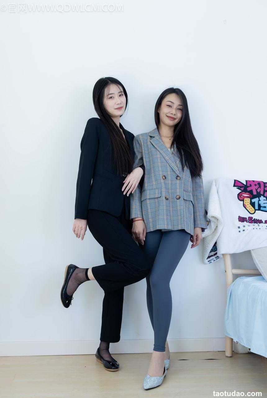 物恋传媒 No.2338 菜菜&岚岚-两双平底鞋、短黑丝、短肉丝 [169P1V-6.25GB]