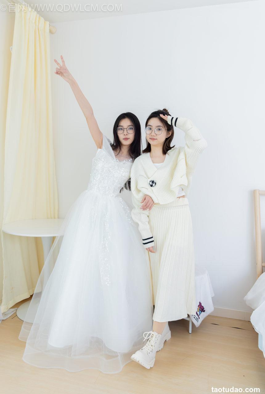 物恋传媒 NO.2308 茯苓&欢欢-高跟鞋、马丁靴、厚白丝、厚肉丝、瑜伽动作、挠脚剧情、婚纱[154P-2V-5.69G]