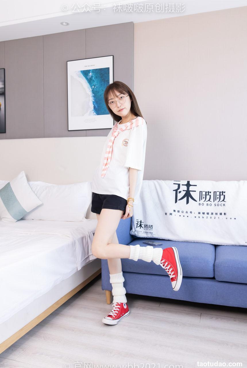 [BoBoSocks袜啵啵]NO.527 稚予-帆布鞋、堆堆袜套、白棉袜（花絮版）[140P+1V／6.34GB]