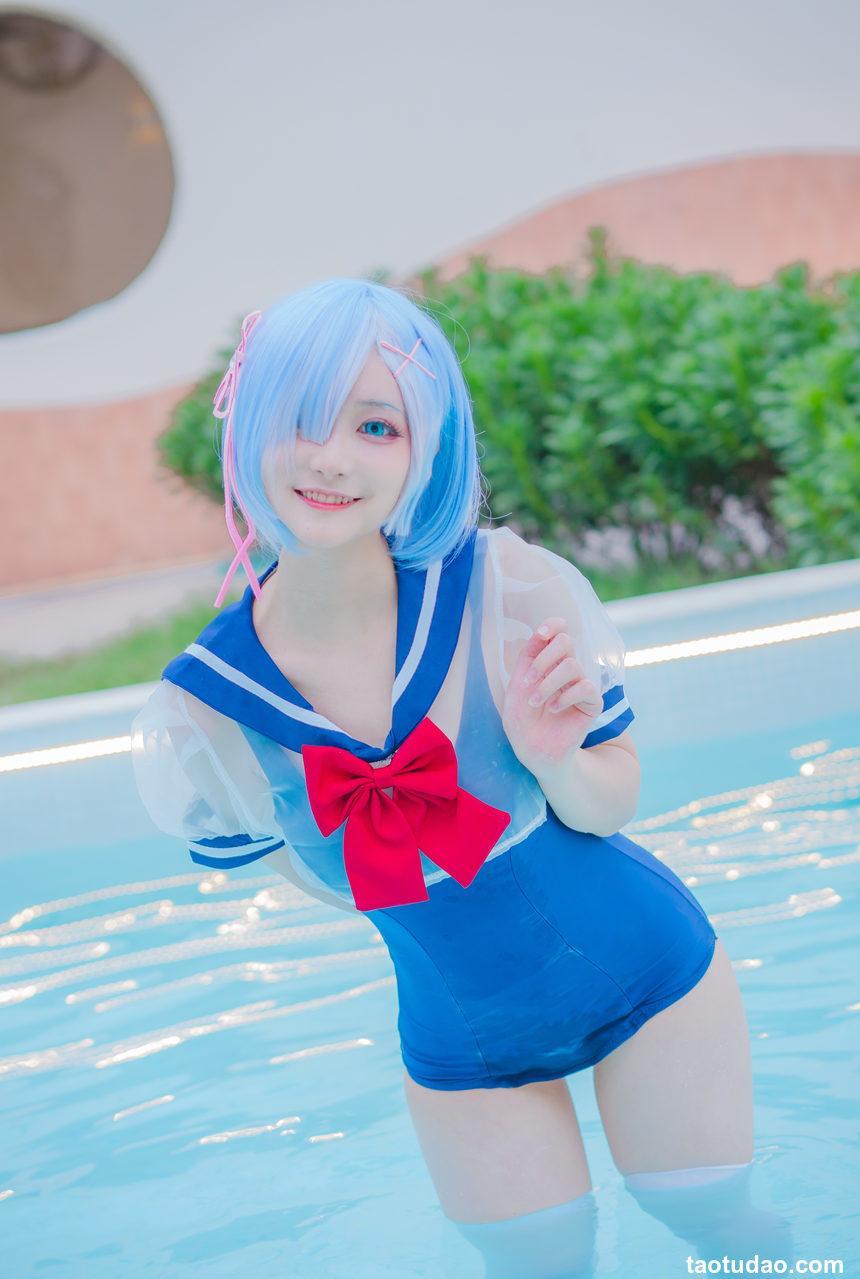 幼愛Youmeko – 蕾姆泳装[18P-49.5M]