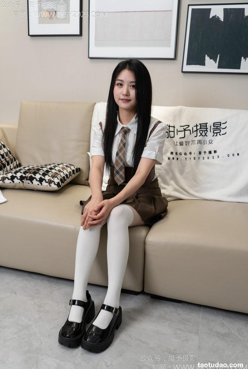 甜予摄影 NO.150 澜澜-皮鞋、大腿袜、小腿袜、波点白丝袜[162P+2V／11.1GB]