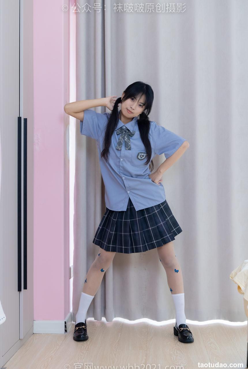 [BoBoSocks袜啵啵]NO.508 奶油 皮鞋、白棉袜、蝴蝶薄肉丝、jk制服[160P+1V／6.17GB]