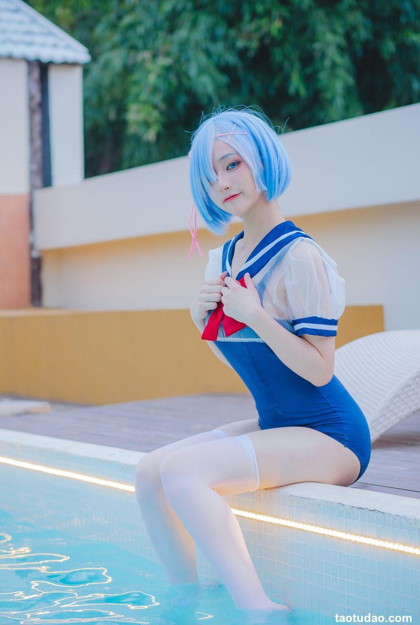 幼愛Youmeko – 蕾姆泳装[18P-49.5M]