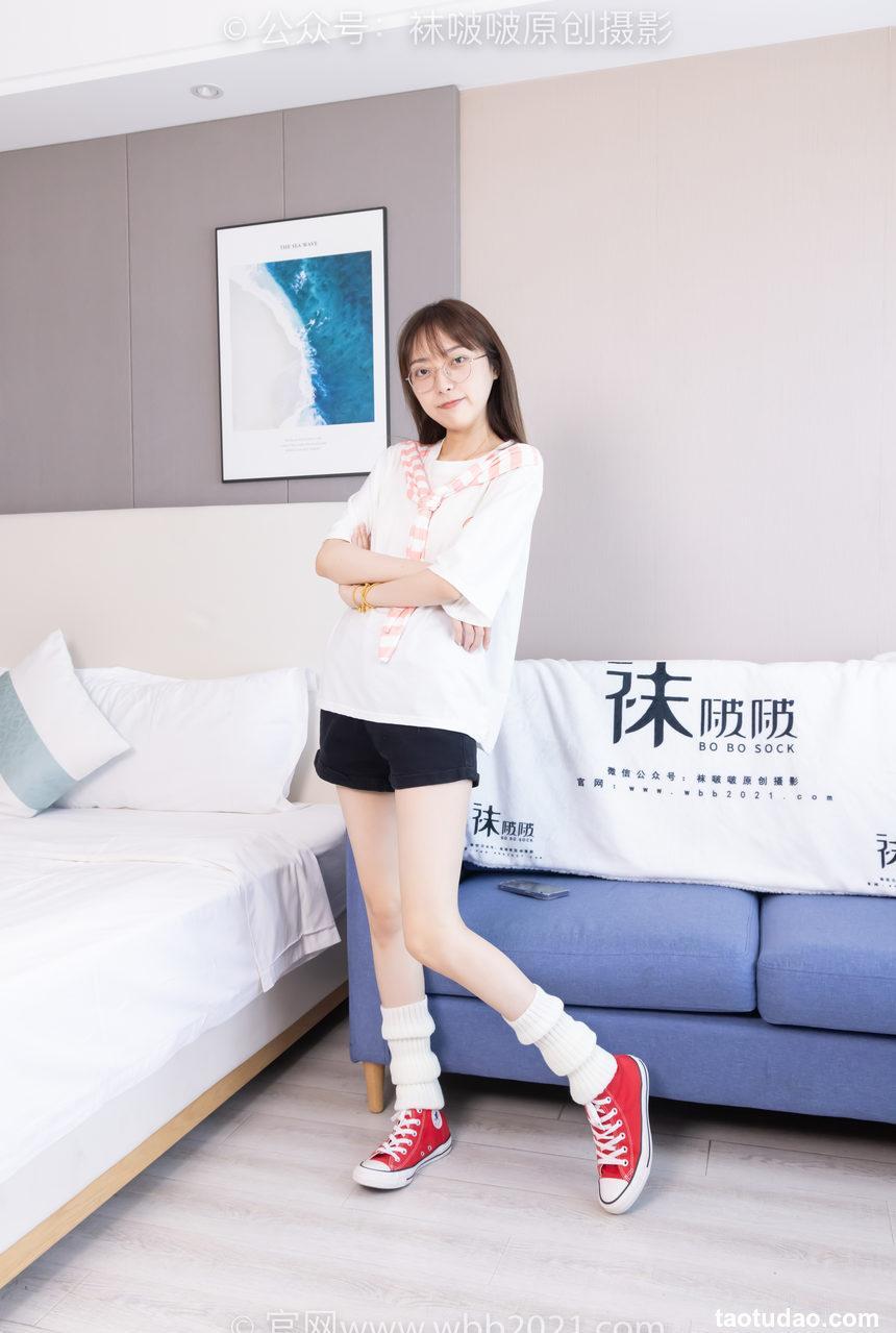 [BoBoSocks袜啵啵]NO.527 稚予-帆布鞋、堆堆袜套、白棉袜（花絮版）[140P+1V／6.34GB]