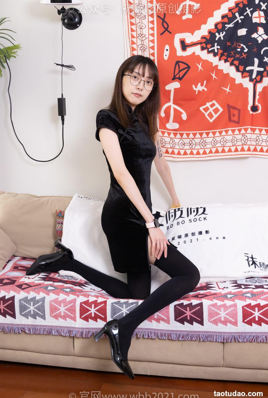 [BoBoSocks袜啵啵]NO.482 稚予-高跟鞋、厚黑丝大腿袜、肉丝、旗袍[140P+1V／5.56GB]